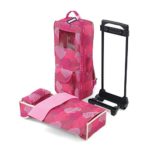 18 Inch Doll Accessories | Amazing Travel Doll Carrier with Window, Includes Trolley, Backpack Straps, Loads of Storage, and Removable Doll Bed with Bedding | Fits American Girl Dolls