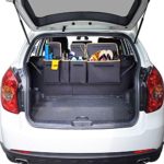 Backseat Trunk Organizer, Siivton Space Saving Car Trunk Organizer with Bottom Plate and Lid Trunk Storage for Kids, Travel,Heavy Duty 4 Pocket Auto Interior Cargo Accessories SUV Car Organizer