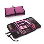 Patu Makeup Cosmetic Bag, Handy Beauty Stuff Carry Case, Electronics Accessories Travel Gear Storage Organizer, Women Facial Cleanser Skincare Kit Pouch, Pencil Clutch, Magenta