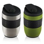 Hamilton Beach Compact espresso Travel Mug, 8oz, 2 Pack Set, , Stainless Steel/Green