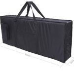 Electric Piano Keyboard Gig Bag Travel Portable Carrying Case Oxford Cloth Adjustable Shoulder Backpack with Strap Black (76 Keys)