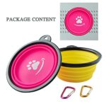 Collapsible Dog Bowl,Food Grade Silicone,BPA Free FDA Approved ,Foldable Expandable Cup Dish for Pet Dog/Cat Food and Water Feeding Travel Bowl Free Carabiner