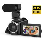 Video Camcorder, Andoer 4K Digital Video Camera 48MP 2880 x 2160 HD 3inch Touchscreen Handy Camera with IR Night Sight Support 16X Zoom 128GB Max Storage (Camera+Microphone) for St Patricks