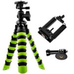 Bontend Flexible Tripod with Iphone and Smartphone Holder – A Light Camera Stand for DSLR, SLR – Free Gopro Mount