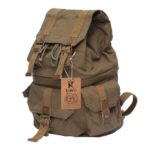 Kattee Military Style Canvas DSLR Camera Backpack Rucksack Waterproof for Sony Canon Nikon Olympus