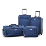 American Tourister Fieldbrook Xlt 4pc Set (Bb/Wh Dfl/21/25 Upright), Navy