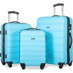 Merax Travelhouse Luggage 3 Piece Expandable Spinner Set (SkyBlue_1)
