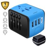 SZROBOY Universal Travel Adapter All-in-One International High Speed 3.0 Type C+3-Port USB Worldwide AC Wall Outlet Plugs for Business 200+