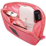 Travel Universal Organizer Bag / Electronics Accessories Case Packing Storage Bag, Multifunctional Shockproof Makeup Pouch, Gadget Bag, Data Cable Travel Case With Mesh (Size L, Red) – Happy Hours
