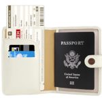 Zoppen Rfid Blocking Travel Passport Holder Cover Slim Id Card Case (#28 Pearl White)