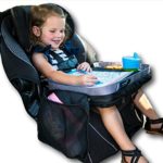 Kids E-Z Travel Lap Tray, provides organized access to drawing, snacks and activities for hours on-the-go. Includes BONUS printable travel games, Patent Pending (Black)
