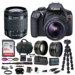 Canon EOS Rebel T6 Digital Camera: 18 Megapixel 1080p HD Video DSLR Bundle With Wide Angle 18-55 MM Lens 32GB SD Card Mini Tripod Filter Kit & Charger – Professional Vlogging Sports & Action Cameras