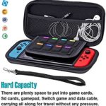 Orzly Carry Case Compatible With Nintendo Switch – BLACK Protective Hard Portable Travel Carry Case Shell Pouch for Nintendo Switch Console & Accessories