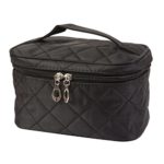 Clearance! Bookear PU Leather Cosmetic Bags with Quality Zipper Single Layer Travel Makeup Bags (Black)