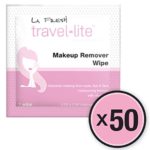 La Fresh Makeup Remover Cleansing Travel Wipes Natural, Biodegradable, Waterproof, Facial Towelettes With Vitamin E Individually Wrapped & Sealed Packets (50 Count)