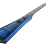 35″ Blue Acoustic Guitar Steel String Backpack Hawaiian Slim Travel with Gig Bag