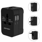 Travel Power Adapter and Converter – Universal All in One – Travel Converter – 2 USB Ports – Global Cheap Plug Adapter [EU/UK / US/Euro / Asia]