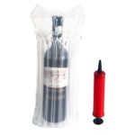 Wine Bottle Protector 15 Packs Bubble Bags With Free Pump Reusable Sleeve Travel Inflatable Air Column Cushion Bag For Packing and Safe Transportation of Glass Bottles in Airplane Cushioning