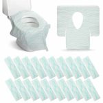 Disposable Toilet Seat Covers Extra Large 20 Packs Perfect for Adults and Kids Potty Training with Individually Wrapped Home Travel Use (Wave)