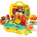 PowerTRC Case Play Set | Toy Travel Case | Snack Bar | 35 Pcs | Portable Pretend Fast Food Snack Bar