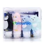 Valourgo Leak Proof Silicone Cartoon Travel Bottles set TSA Approved Travel Containers for Liquid