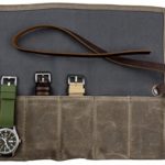 Barton Watch Roll – Waxed Canvas Watch Travel Case & Watch Band Storage