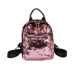 Bags,AIMTOPPY Women’s Shinning Glitter Bling Backpack Preppy Style Sequins Travel Satchel Bag (Pink)
