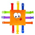 BUCKLE TOY “Bizzy” – Toddler Early Learning Basic Life Skills Children’s Plush Travel Activity