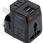 Targus World Travel Power Adapter with Dual USB Charging Ports for Laptops, Phones, Tablets, or Other Mobile Devices (APK032US)