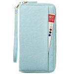 Travel Document Organizer & RFID Passport Wallet Case, Family Passport Holder Id (Blue Sky)