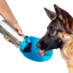 PupFlask Portable Water Bottle For Walking | 24 OZ Stainless Steel | Convenient Dog Travel Water Bottle Keeps Pup Hydrated | Portable Dog Water Bowl & Travel Water Bottle For Dogs (Nebulas Blue)