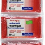 Antibacterial Resealable Wet Wipes, Small Travel Packs, 6 Count –  Pack Of 2