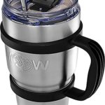 Insulated Stainless Steel Tumbler – 30 oz Cup Set with Handle and Spill Proof Lid Complete Bundle with Stainless Steel Reusable Straw – Large Coffee Travel Mug Works Great for Ice Drink/Hot Beverage