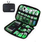Travel Electronics Cable Organizer Bag Portable Storage Case for Hard Drive, Cords, Cables, Charger, Black-by Yblntek