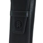SWISS REIMAGINED Genuine Leather Portable Watch Pouch Case Travel Organizer – Medium Size