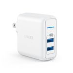 Anker Elite Dual Port 24W USB Travel Wall Charger PowerPort 2 with PowerIQ and Foldable Plug, for iPhone X / 8/7 / 7 Plus / 6s / 6s Plus, iPad Pro/Air 2 / mini 3 / mini 4, Samsung S4/ S5, and More