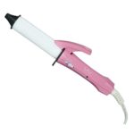 VAV Mini Travel Ceramic Hair Curler Curling Iron With PTC Heater for Hair Styling Pink and White