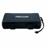 Xikar Travel Humidor Measures 8 1/2″ x 4 1/2″ Will hold 5 cigars in egg-crate style foam