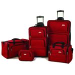 Samsonite 5 Piece Nested Luggage Set, Red