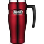 Thermos Stainless King 16 Ounce Travel Mug with Handle, Cranberry