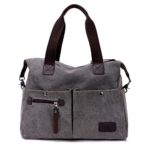 Lonson Canvas Shoulder Bag Hobo Daily Purse Handle Shoulder Tote Shopper Handbag