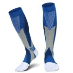 Compression Socks(20-30 mmHg) for Men Women, for Running, Pregnancy, Flight, Travel, Nursing, Boost Stamina, Speed Up Recovery, Better Blood Circulation, Blue,1 Pair