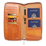 Gallaway Leather Travel Wallet Two Passports Holder Cover Documents Organizer