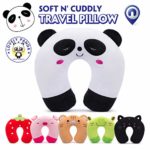 Travel Pillow for Kids Toddlers – Soft Neck Head Chin Support Pillow, Cute Animal, Comfortable in Any Sitting Position for Airplane, Car, Train, Machine Washable, attach luggage, Children gift (panda)