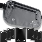 Money Belt – RFID Blocking Hidden Travel Wallet + 7 Bonus Sleeves