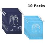 YAMIU 10 Pcs Shoe Bags Dust-Proof Drawstring with Window Travel Shoe Storage Bags