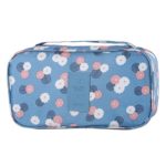 Daoroka Underwear Bra Sorting Organizer Bags Waterproof Travel Home Zipper Lingerie Storage Portable Bag (29X16cm, Blue)