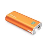 Jackery Portable Travel Charger Bar 6000mAh Pocket-sized Ultra Compact External Battery Power Bank Fast Charging Speed with Emergency Flashlight for iPhone, Samsung and Others – Orange