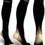 Physix Gear Compression Socks for Men & Women 20-30 mmhg, Best Graduated Athletic Fit for Running Nurses Shin Splints Flight Travel & Maternity Pregnancy – Boost Stamina Circulation & Recovery BGE S/M