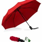 Repel Windproof Travel Umbrella with Teflon Coating (Red)